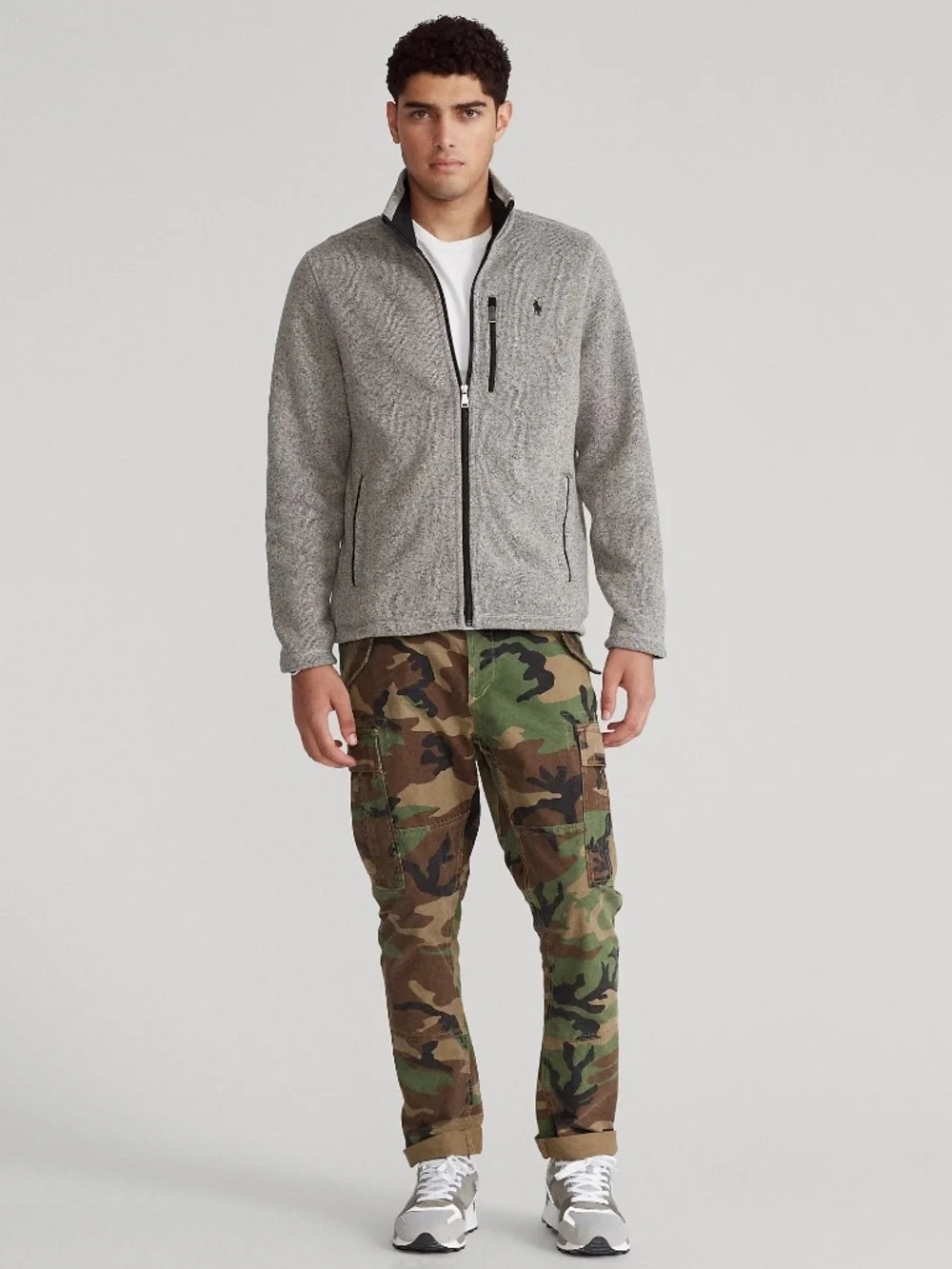POLO Ralph Lauren Knit Fleece Lined Full Zip Mockneck Jacket